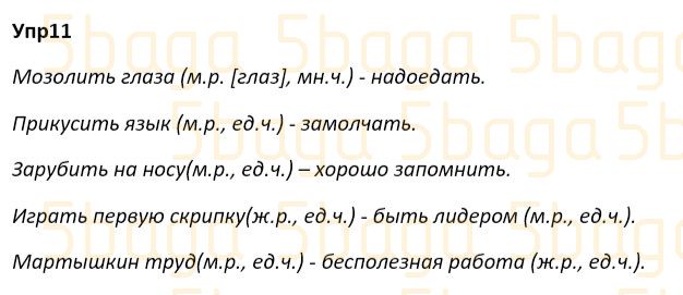 Русский язык Учебник. Часть 1 Богатырёва 4 класс 2019 Упражнение 11