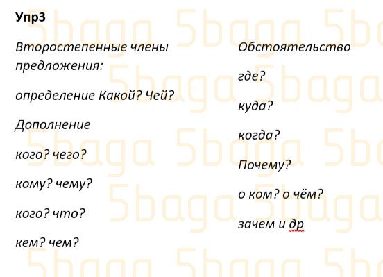 Русский язык Учебник. Часть 4 Богатырёва 4 класс 2019 Упражнение 3