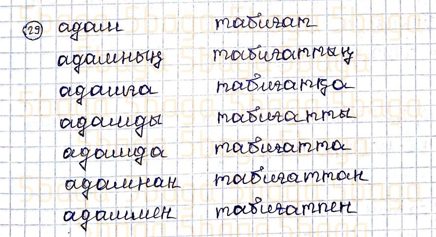 Казахский язык Учебник. Часть 2 Жұмабаева Ә. 4 класс 2019 Упражнение 29