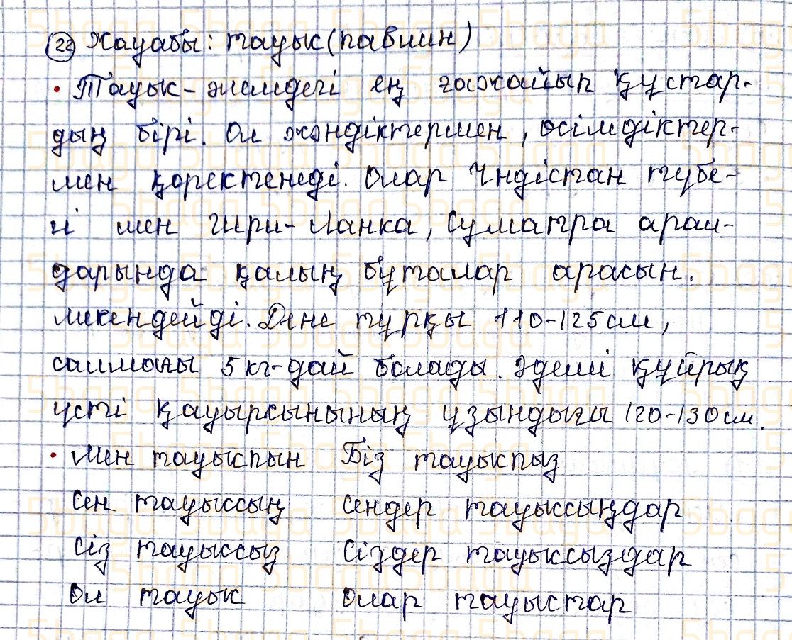 Казахский язык Учебник. Часть 2 Жұмабаева Ә. 4 класс 2019 Упражнение 22