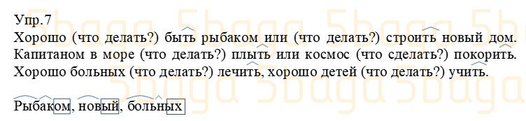Русский язык Учебник. Часть 3 Богатырёва 3 класс 2019 Упражнение 7