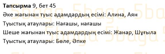Казахский язык Учебник. Часть 1 Жұмабаева Ә. 2 класс 2017 Упражнение 9