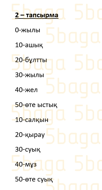 Казахский язык (Часть 2) Даулеткереева Н. 4 класс 2019 Упражнение 2