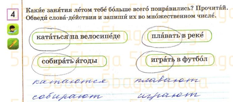 Русский язык Рабочая тетрадь №1 Калашникова 2 класс 2018 Упражнение 4